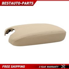 Leather Center Console Lid Armrest Beige Tan Cover For Honda Accord 2008-12 Leather Center Console Lid Armrest Beige Tan Cover For Honda Accord 2008-12