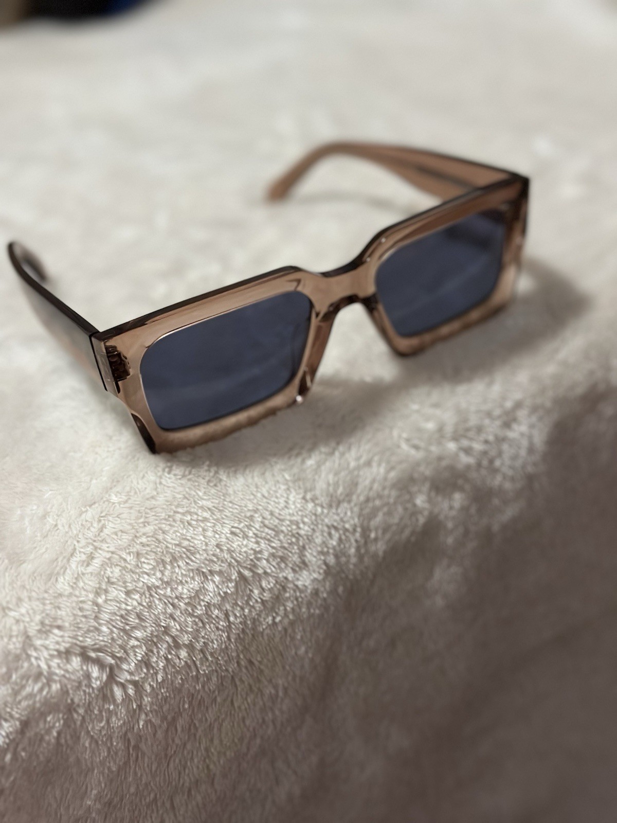 Celine Square Brown Plastic Frame Sunglasses Blac… - image 1