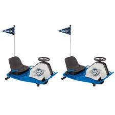 Razor High Torque Motorized Drifting Crazy Cart with Drift Bar, Blue 2 Pack