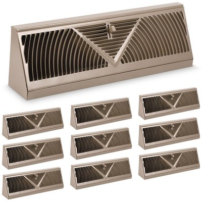 Yaocom 10 Pack 15 Inch Brown Baseboard Register Vent Cover Heavy Duty Steel