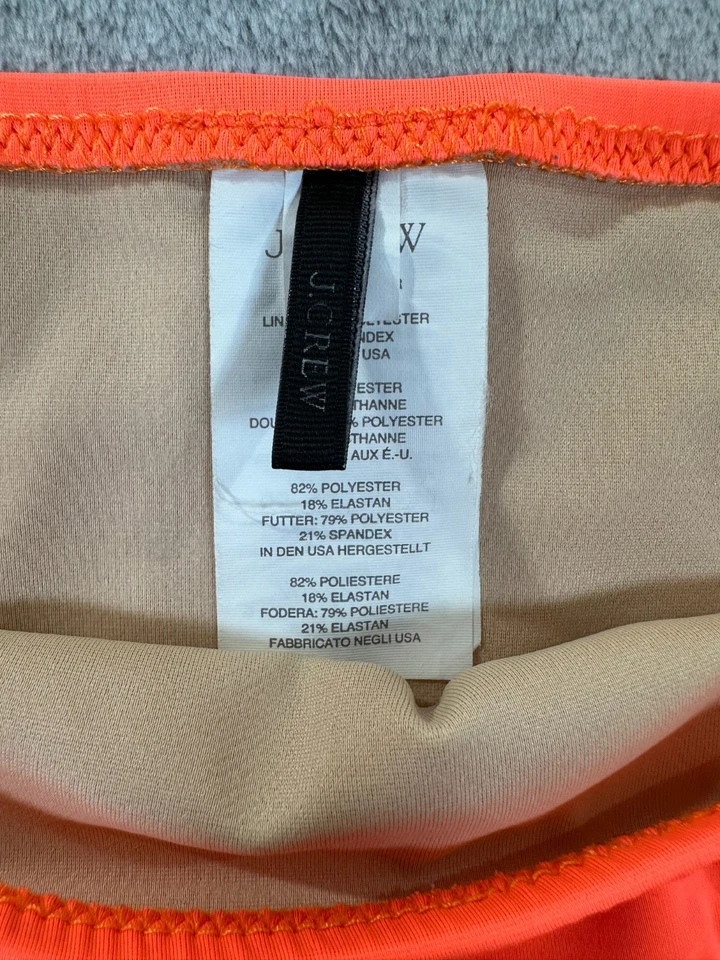 Pantalones de bikini para mujer J.Crew talla S naranja neón hecho en EE. UU. Foto 3 de 4