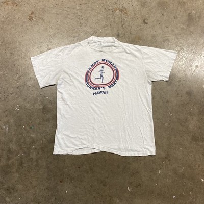 Vintage 70s Andy Mohan Runners Mart Hawaii Sport T Stedman T Shirt | XL