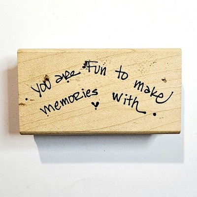 FUN MEMORIES Imaginations! Rubber Stamps Saying Friend Family Sentiment dddd