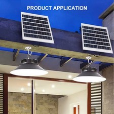 200W Solar Pendant Light with Remote 3 Colour Temperatures 5M Cable Waterproof