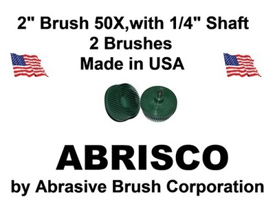 2'' Abrasive Bristle Brush 50X, TrnLok, Bristle Disc, Roloc, E-Z Loc, 2/Bag