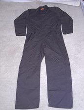 Vintage Durable Press Coveralls Mens 44-RG Brown Made In USA