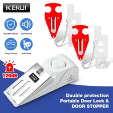 Door Security Wedge Alarm 120dB Loud Siren Household Anti-Pry Lock Kit