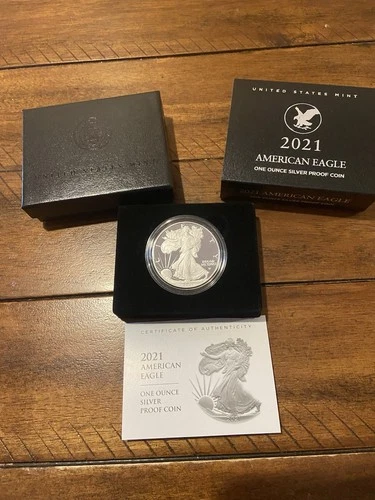 2021-W Type 2 American Silver Proof Eagle $1 Coin 1 oz .999 Silver