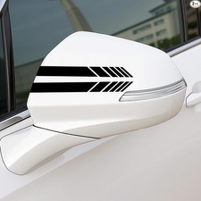 2PCS Black Car Rear View Mirror Sticker Decals, Waterproof Vinyl Color: Black