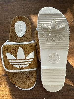 靴 Gucci Adidas GG monogram Slide Mesa UK12 Adidas's Gucci Monogram Slide Mesa Sz UK 12 | eBay