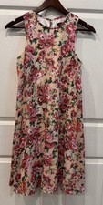 Tommy Hilfiger Pink Floral Lined Shift Dress Size 4 Knee Length