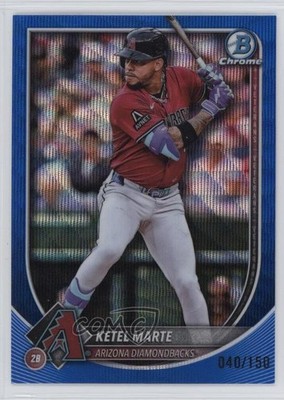 2025 Bowman Chrome Blue Wave Refractor 40/150 Ketel Marte #51 0bg1