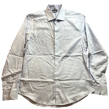 TailorByrd Shirt Mens Large Contrast Cuff Preppy Academia Career Light Blue