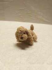 Miniature Dollhouse Tiny Artist Brown Fur Jointed Plush Dog Too Cute