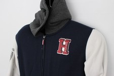 TOMMY HILFIGER BOY'S MULTI-COLOR FULL ZIP HOODED FLEECE JACKET SZ: XL 18-20 NWT