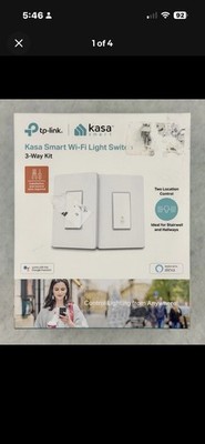 Kasa Smart 3-Way Light Switch Kit Wireless Wi-Fi 2.4GHz New 2 Switches Included