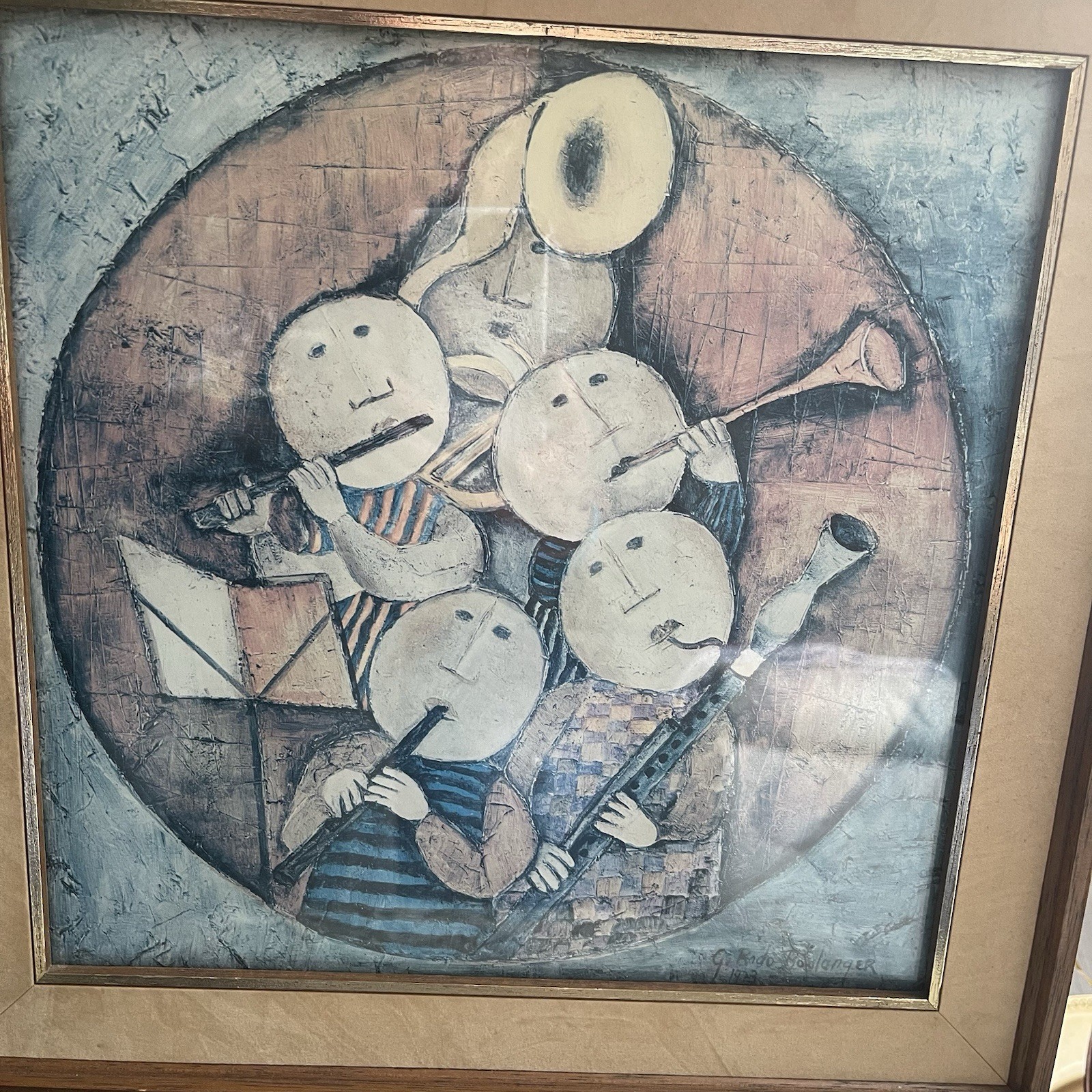 Graciela Rodo Boulanger MUSICIANS 1973 Quintet 5 Wind FRAMED SIGNED LITHOGRAPH