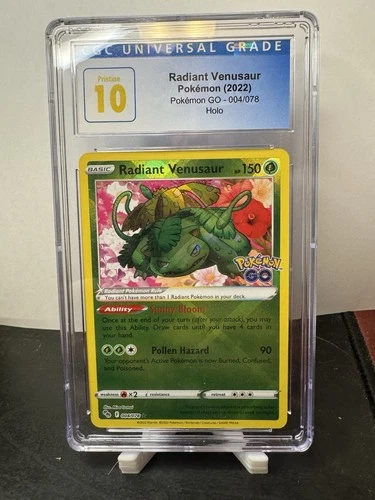 2022 Pokemon GO Radiant Venusaur #004/078 Radiant Rare CGC 10 Gem Mint