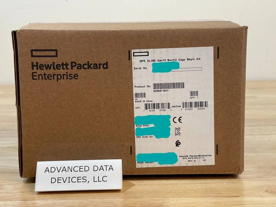 HPE DL38x Gen10 Box1/2 Cage Kit SC Backplane 826691-B21 Cage+Backplane+Power+SAS - Image 3 of 4