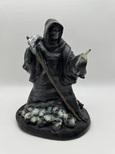 VTG 1996 Halloween Grim Reaper Plastic Blow Mold Approx 9" Paper Magic Group
