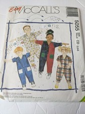 1990 MCCALL'S Easy Sewing Pattern 5055 Children's Jumpsuit Size CD 2 3 4 UNCUT