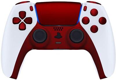 White/Soft Red Custom UN-Modded Controller Unique Design compatible with  PS5 OEM | eBay