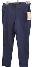 NWT 98 WOMEN'S Michael Kors Pull on Skinny cotton stretch pants True navy-SMALL