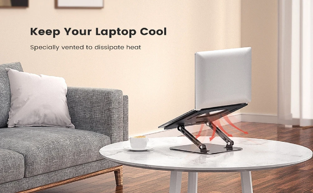 Adjustable Laptop Stand Riser for Notebooks Tablets Up to 17 Inches  
