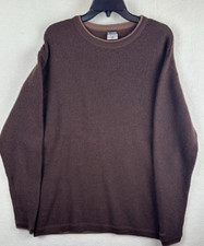 Columbia XCO Sportswear Long Sleeve Crew Neck Brown Sweater Mens XL Wool Blend