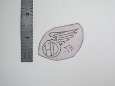 vtg 1960s Tattoo Flash acetate stencil HD Circle and Wing signed HAR2