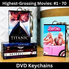 Llavero Mini DVD - Películas más taquilleras, #1-70 Llavero con cubierta de película en miniatura