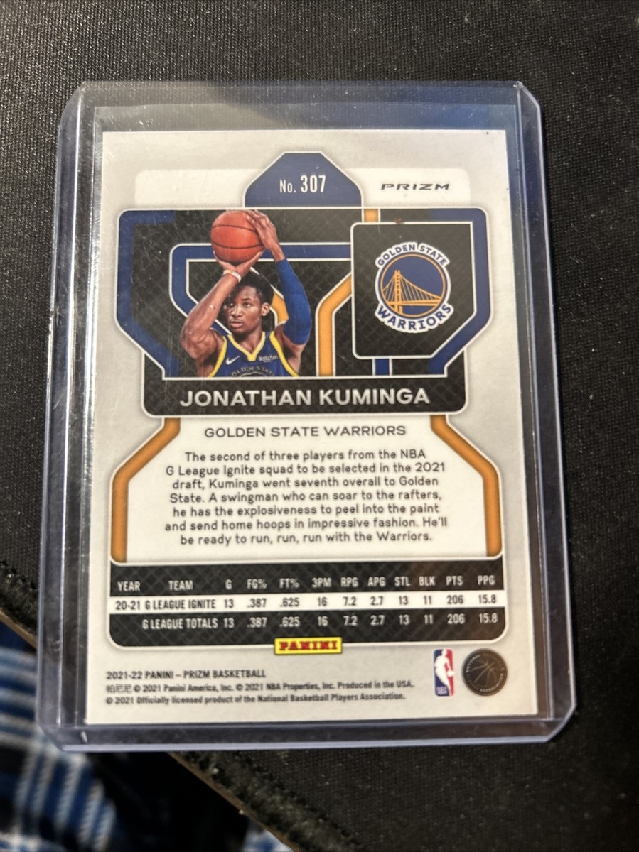 2021-22 Panini Prizm Jonathan Kuminga Silver Prizm RC #307