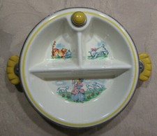 VINTAGE CHILDRENS WARMING DINNER PLATE FEATURING LITTLE BO PEEP RARE ITEM