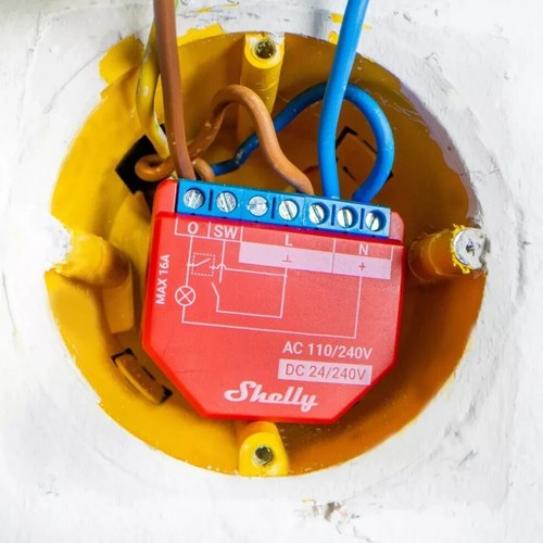 Relè controllo consumi Wi-Fi e bluetooth, Shelly 1PM Plus Power Measurement - Foto 10 di 12