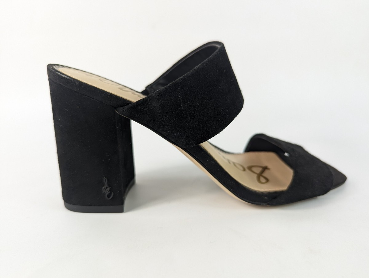 Sam Edelman Black Suede High Heel Mules UK UK
