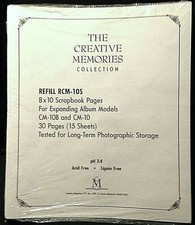 Creative Memories 8x10 White Scrapbook Pages Refill RCM-10S NEW NIP
