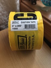 Ivy Classic 3" x 300 Ft Caution Tape Roll Yellow Barricade Hazard Safety Warning