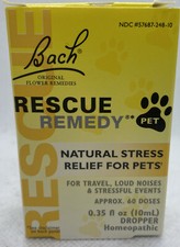 Bach Remedies Rescue Remedy Natural Stress Relief for Pets, 10 mL. dropper