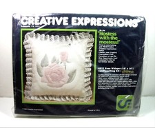 ROSE WHISPER PILLOW Candlequilting Kit Size 14" x 14" Creative Expressions 1983