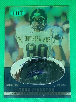 Todd Pinkston 2000 SAGE Hit #A40 Rookie Autograph - Southern Miss Golden Eagles