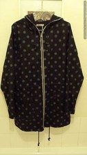 Cath Kidston Brown Green Polkadot Zipped Coat - Size M