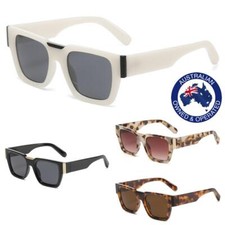 Mens Women's Fashion Square Vintage Retro Large Sunglasses