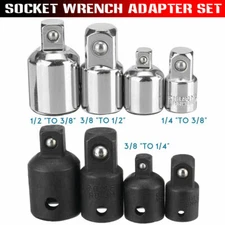 8Pcs 3/8" to 1/4" 1/2'' Drive Ratchet Socket Adapter and Reducer Air Impact Set