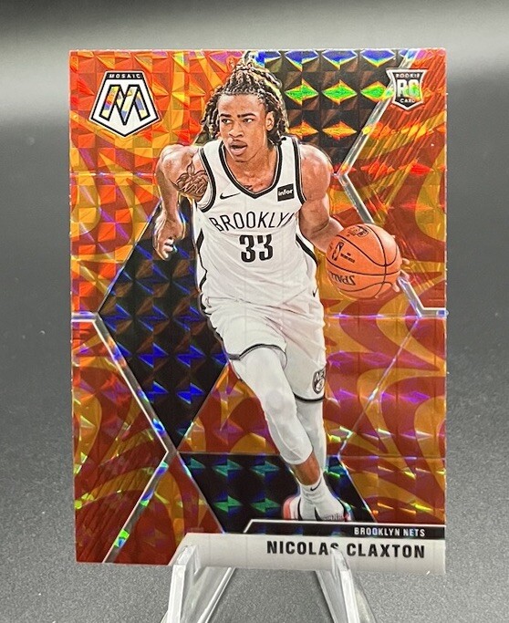 2019-20 Mosaic Nicolas NIC CLAXTON Orange Reactive Prizm Rookie Card RC #236