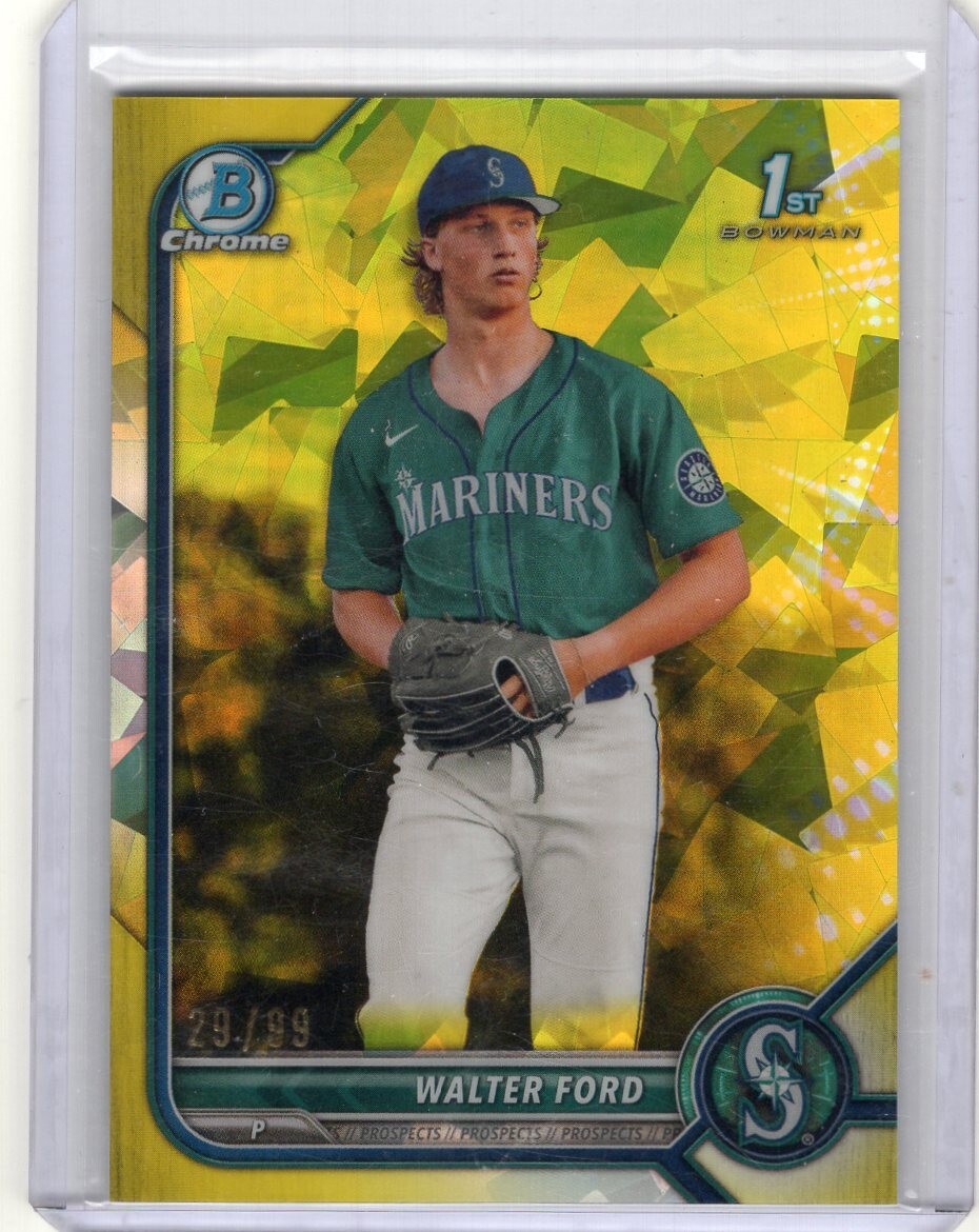 2022 Bowman Chrome Draft Sapphire Walter Ford 1st Bowman Yellow /99 #BDC-187
