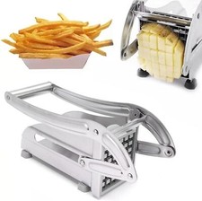 Potato Chipper Chip Chopper Cutter Slicer Maker & 2 Steel Edges French Fries UK