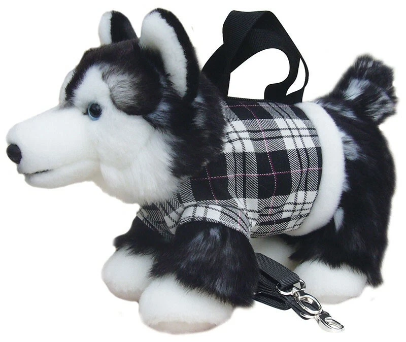 FAITHFUL FRIENDS COLLECTABLES Siberian Husky Tasche Plüsch Hund Handtasche Kinderhandtaschen Hunde Huskys Mädchen Taschen Welpe