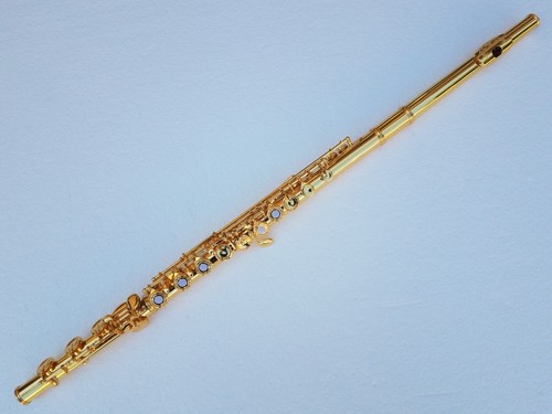 17 offene Loch französische Spitze 24k vergoldet Flöte Schlüssel Prägung Loch Gravur - Bild 4 von 10