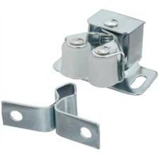 Roller Catch with Prong for Cabinet Doors Double Roller Zinc Plated 100 Pack