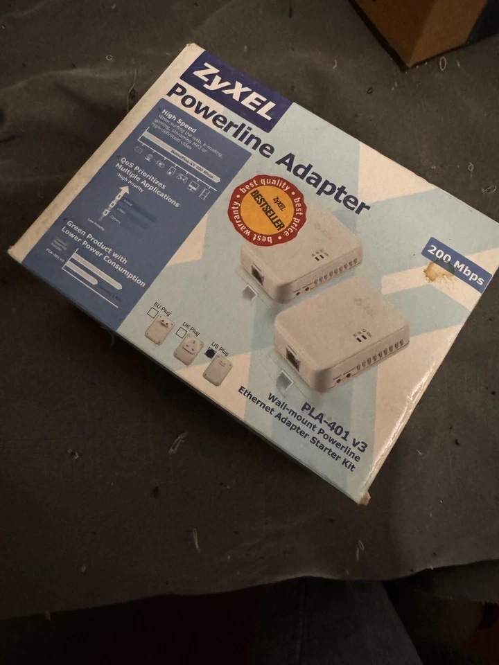 New Zyxel PLA-401 V3 Kit Powerline adapter kit - HomePlugAV (pack of 2) AV200 - Image 2 of 4
